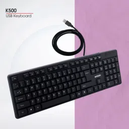 zebion K500 keyboard + Elfin Mouse + Pronot 101 USB hub (Pack of 3) Wired USB Standard Multi-device Keyboard Compatible with Desktop, Laptop, Mac Easy to Use,Plug and Play,Quick, Comfy Durable body image 2