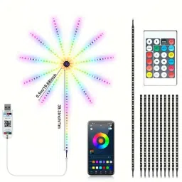 SellRider New Smart RGB Firework LED Strip Lights with Launch Burst Effect Color Changing Light Strip image 2
