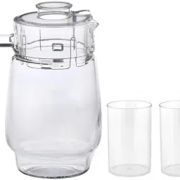 AFAST Versatile Transparent Jug & 2 Glass Set for Beverage Service -G41 Jug Glass Set-image-15
