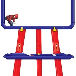 8 in 1 Dual Sided Spiderman Easel Board for Educational Learning Activities (Multi functional White & Black board)-5