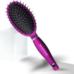 Oval Detangling Hair Brush With Soft Nylon Bristles for All Hair Types. Unisex-image-68