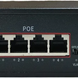 HANUTECH 4 Port Gigabit PoE Switch, 1 GE RJ45 Uplink, 2 SFP Ports (No Transceivers) 4 Ports 1000 Mbps Network Switch-95