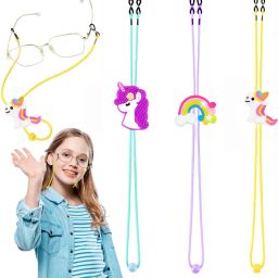 Zorbes Adjustable Glasses Lanyard Set for Kids Cartoon Eyeglasses Neck Straps 3 Pack Strap-15