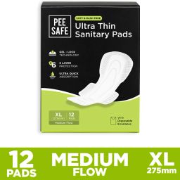 Ultra Thin Sanitary pad for Women XL Cottony Soft Dual Wings Rash Free Periods Sanitary Pad-17