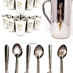 sre SR STAINLESS STEEL 19 PCS SET 019 Jug Glass Set-image-9