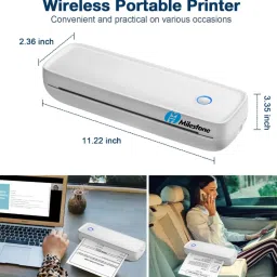 Milestone A80 A4 Size Thermal Printer Bluetooth Smart Wireless, Inkless Thermal Printer, Compatible with Android iOS Phones with 5pcs A4 Size Thermal Roll image 5