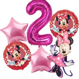 Printed Helium Quality Minnie Mouse 2nd birthday Party Foil Balloon D Pink number Ballon Balloon Bouquet-image-97