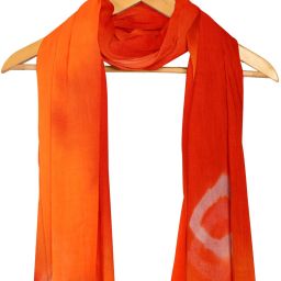 Cotton Blend Printed Orange Women Dupatta-picture-22