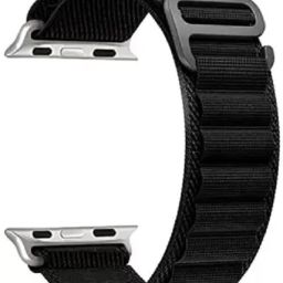 ABSOLUTE LIFESTYLE Lifestyle Alpine Loop Nylon Bands/Straps Compatible with Watch 49mm 45mm 44mm 42mm Men & Women, Adjustable Strap with Metal G-Hook Premium black Strap for iWatch Ultra Series SE 8 7 6 5 4 3 2 1 (Only Alpine Loop Strap for Apple iWatch, Watch NOT Included) Smart Watch Strap-image-48
