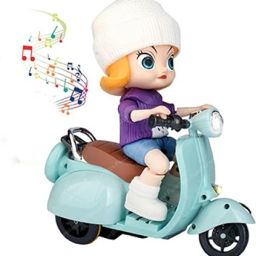 Motor Tide Flow Car Kids Motor Scooter Musical Vehicle Toy (Multicolor)-image-1