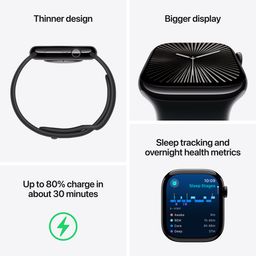Apple Watch Series 10 GPS+Cellular with Milanese Loop (42mm Retina LTPO3 OLED Display, Slate Titanium Case) image 3