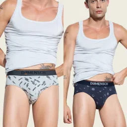 Pack of 2 Deo-Cotton Deodorizing V Shape Printed Men Brief-23