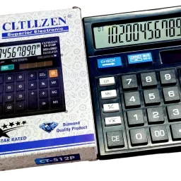 pw pencilwala SUPER STYLISH EVERYDAY USE DUAL POWER CLTLLZEN CT 512P MULTIPURPOSE USE Basic Calculator image 4