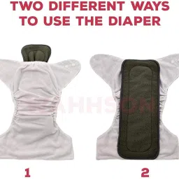 vsol Reusable Soft 5 Layers Bamboo Charcoal Inserts for Baby Cloth Diaper (Pack of 9) image 4