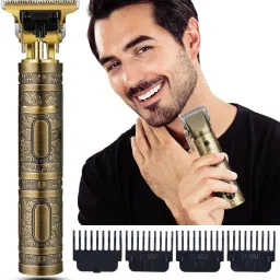 GETTRADE T9 Vintage USB Rechargeable Cordless Electric Beard Trimmer Hair Clippers G70 Trimmer 60 min Runtime 4 Length Settings-image-9