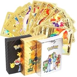 Pokemon Cards 165 Pcs Waterproof 55 Gold 55 Silver & 55 Black Playing Card-19