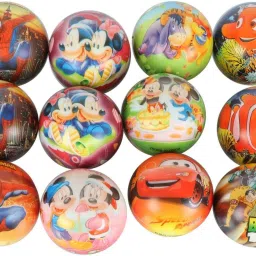 Soft Foam Sponge Balls with Cartoon Prints Light Weight- Kids Birthday Return Gifts- 74 mm-44