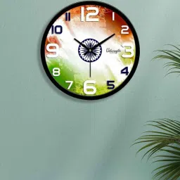 vibecrafts Indian Flag Designer Multicolour Plastic Wall Clock-picture-26