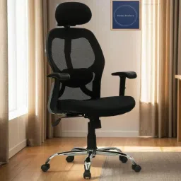 HOME PERFECT® Executive Ergonomic Home/Office Chair with Height Adjustable Seat Mesh Office Adjustable Arm Chair-13