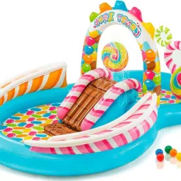 Intex Inflatable (IND*66) Candy Zone Water Play Center With Pump Inflatable Swimming Pool-67