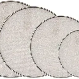 Stainless Steel Net Cover/Lid For Milk, Curry 10 inch Lid Set, Pack of 4-34