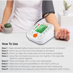 curecheck Fully Automatic Upper Arm Blood Pressure Monitor For Home Use with Voice Announcement feature Bp Monitor-16