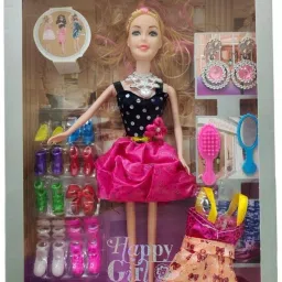 Dolls for Girl’s House Surprise Shine Shoe Plastic Moveable Doll House Set-34