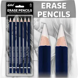 Pencil Eraser for Artists Set of 6 Non-Toxic Eraser for Sketching Drawing Arts Graphics Designs (Set of 6, White, Blue) Non-Toxic Eraser-image-8