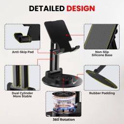 WeCool Tablet Stand with Dual Cylindrical Telescopic Height,Angular View Adjustments Mobile Holder image 2