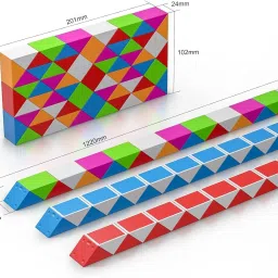 kiditos QiYi Magic Snake Cube (72 Blocks) Wedges Twist Puzzle Fidget Toy image 3