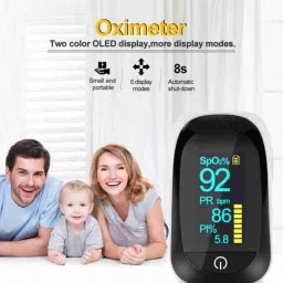 kiaan enterprises A2 OLED Fingertip, SpO2 Waveform Perfusion Index Blood Oxygen Saturation Pulse Oximeter-24