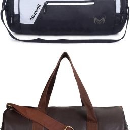 20 L Gym Duffel Bag - GYM DUFFLE BAG FOR INDOOR OUTDOOR SPORTS - Black, Brown-image-92