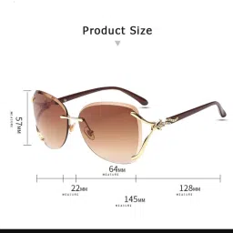zeemork Gradient Over-sized Sunglasses (Free Size) image 2