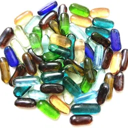 Capsule Glass stone gravel pebble 65 Regular Oval Fire Glass Pebbles-picture-25