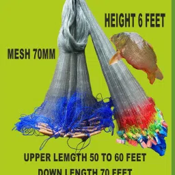barsha fishing nets 3 finger fishing net mud sinker Fishing Net image 2