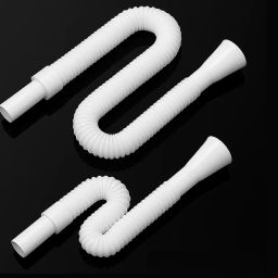 (P OF 2) PVC HOSE PIPE FOR WASH BASIN/ SINK 1.98 PVC Kitchen Pipe for Sink/ Waste/ Wash Basin Expandable & Flexible Drain Pipe Hose Pipe-image-77