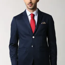 Men Self Design Single Breasted Formal Blazer-image-92