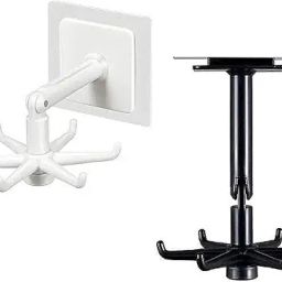 Wall mounting Self Adhesive 360 Degree Rotating Hook for Hanging(Pack of 2) Hook 5-67