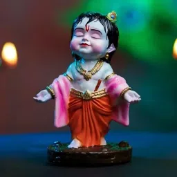 Shri Prasadam Bal Gopal Krishna Idol Showpiece Decorative Showpiece-10.16 cm-image-38