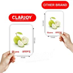 clapjoy Alphabet ,Number and Shapes ,Fruits,Vegetables Flash Card Combo for Kids image 4