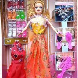 Beauty Charm Fashion Doll Set for Girls with Beautiful Dresses & Fashion Accessories for Kids / Baby (Multicolor)-36
