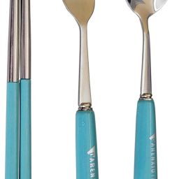 sambhuya Travel Utensils, Include Fork Spoon Chopsticks with Case, Portable Tableware Stainless Steel Cutlery Set image 4