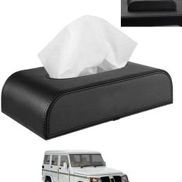 Tissue Holder Black Leatherite/Include Tissue/Save Space For Home/Car/Office-34 Vehicle Tissue Dispenser-image-66