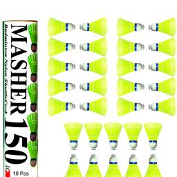 Nylon plastic shuttlecock pack of 30 Feather Shuttle - Green-10
