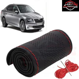 Hand Stiched Steering Cover For Skoda Universal For Car-image-97