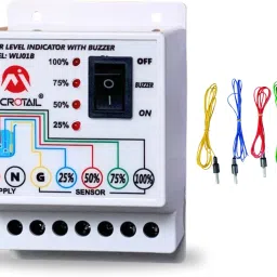 MICROTAIL Water Level Indicator with Alarm on Tank Full with 5 Sensors, Single Phase 230V Wired Sensor Security System-27