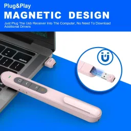 Jihaan USB Type C Clicker with Red Laser Pointer Long Range PPT Control long rang ppt control Presenter image 2