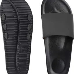 slipover Casual Comfort Trendy Stylish Slip-On Slipper, Flip Flops & Slides For Men-Black (Size-8) Men Slides image 2
