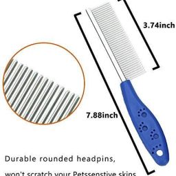 Flea Comb for Pet Grooming, Fur Detangling, Flea and Tick Prevention for Animals Basic Comb forDog, Cat-image-38