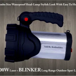 shoptric 200w super bright 2 km long range laser blinker LED torch light with 3 mode 12 hrs Torch Emergency Light image 3
